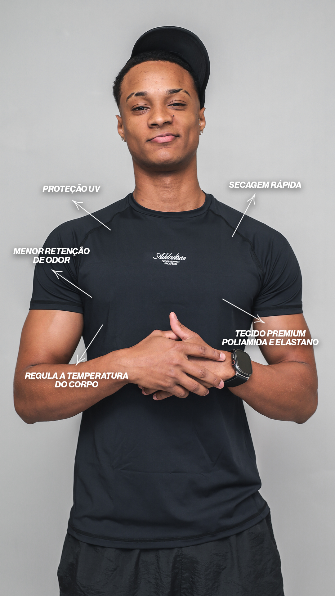 CAMISETA ARMOR PERFORMANCE PRETA